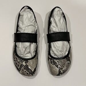 Kenneth Cole Gentle Souls Gabby Ballet Flat Leather Women's 8M Snakeskin Comfort